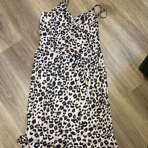 Leopard Print Dress with Spaghetti Straps